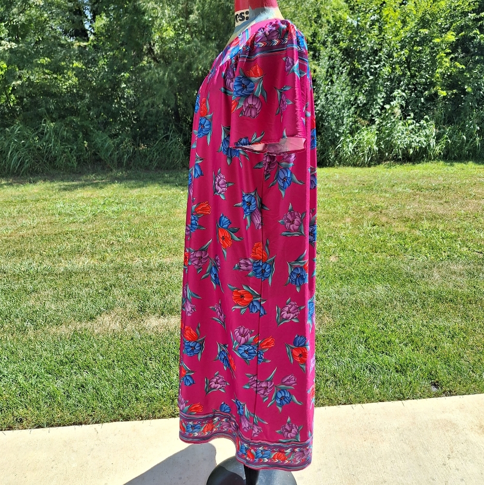 Vintage 1960s 1970s Granada Usa Nightgown Housedr… - image 5